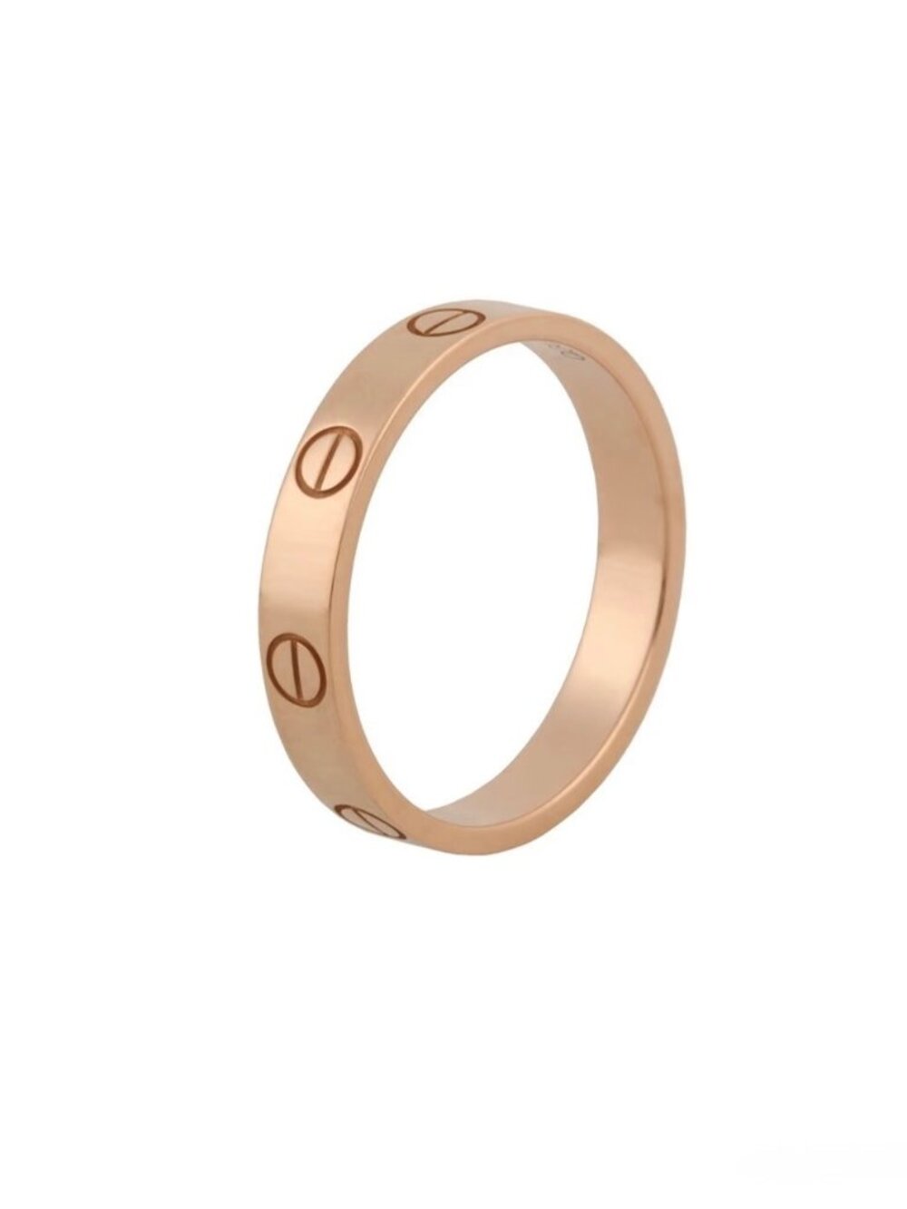 Pre-Owned Cartier 18K Love Wedding Band Ring Rose Gold Size52